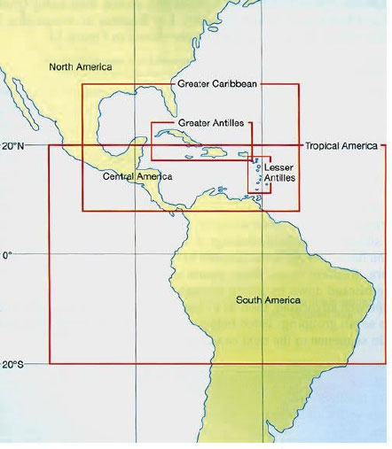 Extensión continental de América Tropical